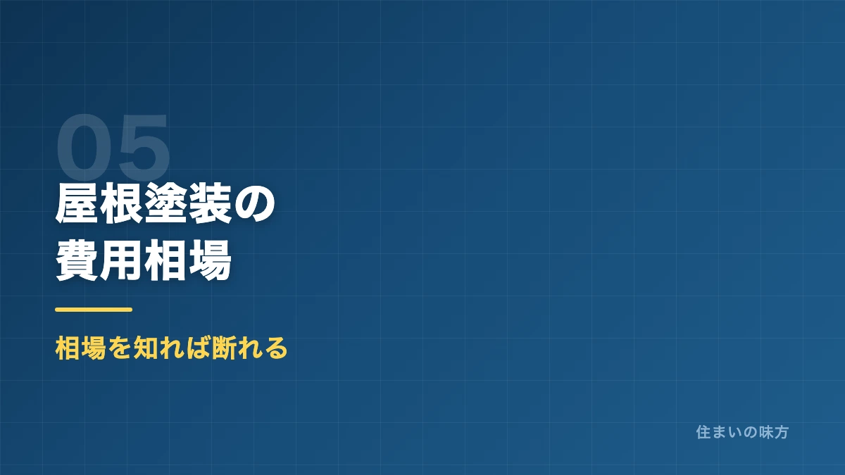 屋根塗装の費用相場を解説するセクション見出し画像